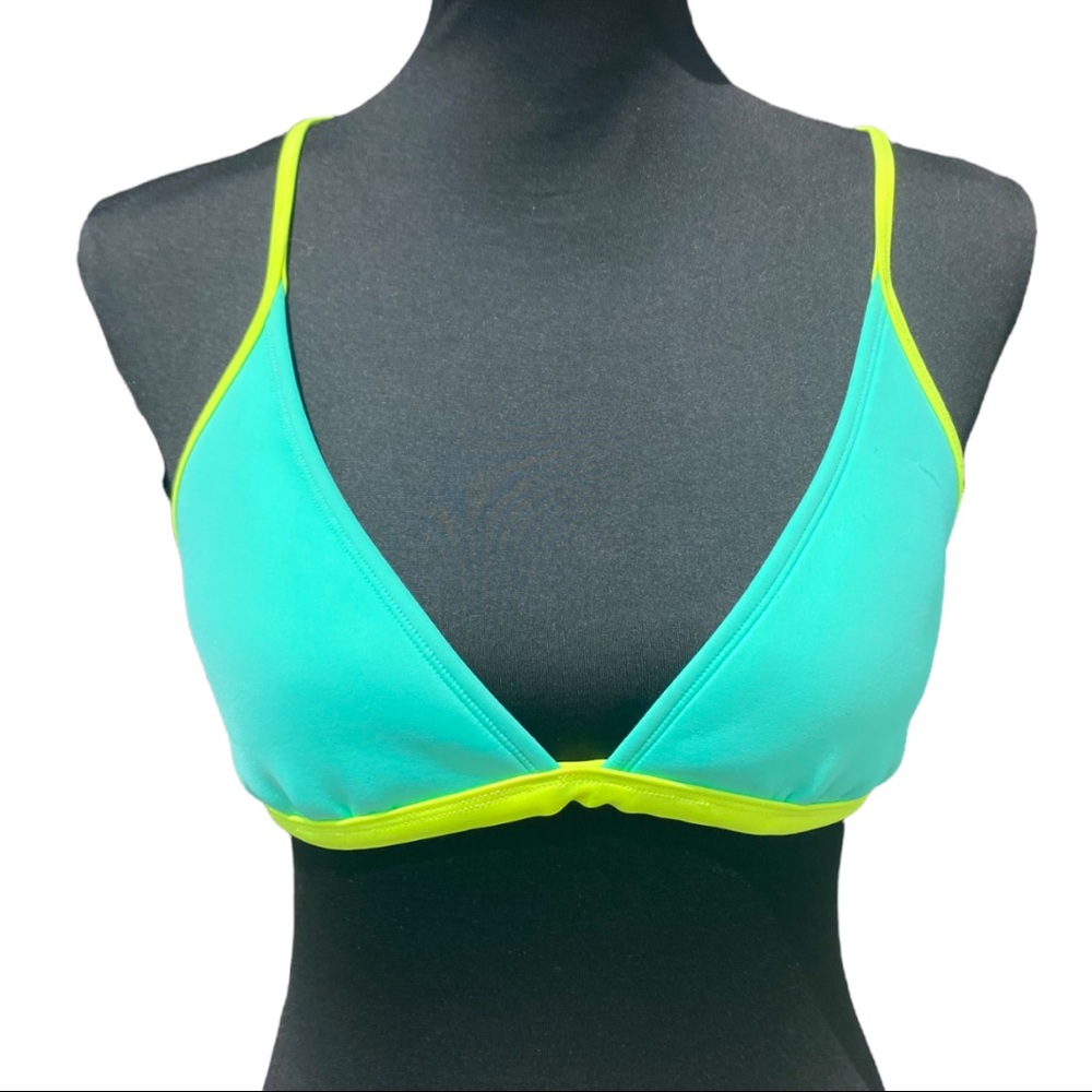Bodyglove Aqua and lime cross back bikini top